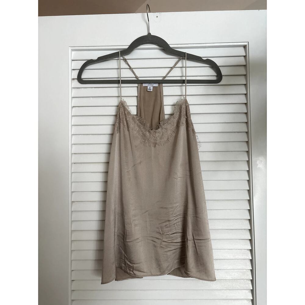 Current Air Silk Lace Tank Beige Size XS 100% Silk Like New